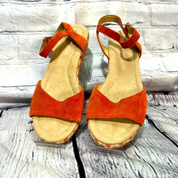 Land's End 2" Espadrille Sandal - Coral and Cream - size 7.5 - Picture 4 of 13